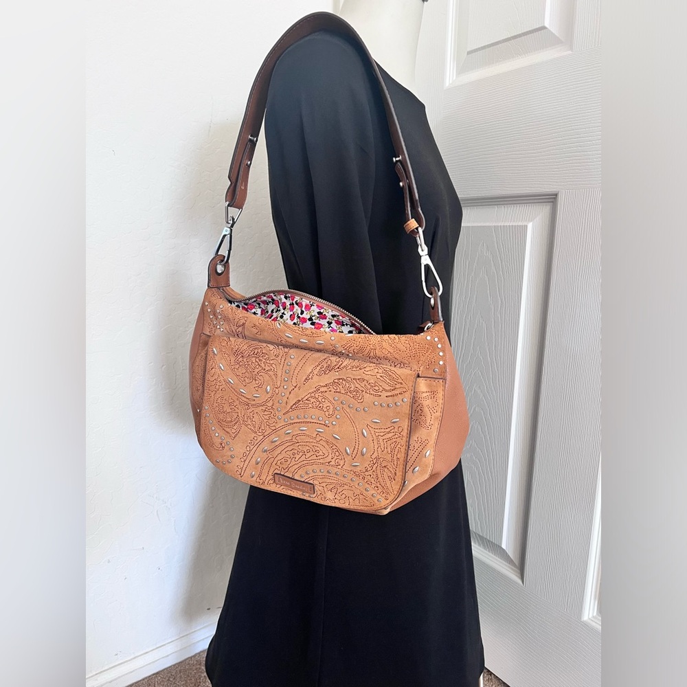 Vera Bradley Leather Suede Shoulder Bag